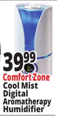 Ocean State Job Lot Comfort zone cool mist digital aromatherapy humidifier offer