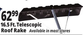 Ocean State Job Lot 16.5ft. telescopic roof rake offer
