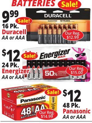 Ocean State Job Lot Batteries offer