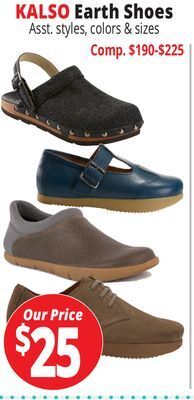 Ocean State Job Lot Kalso earth shoes offer