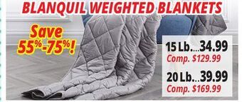 Ocean State Job Lot Blanquil weighted blankets offer
