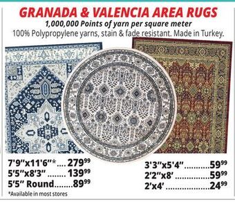 Ocean State Job Lot Granada & valencia area rugs offer