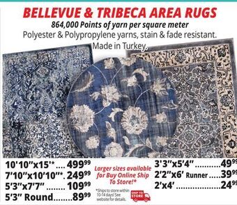 Ocean State Job Lot Bellevue & tribeca area rugs offer