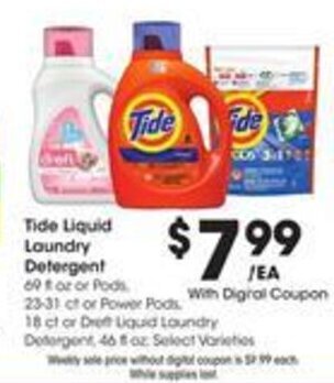 Kroger Tide Liquid Laundry Detergent offer