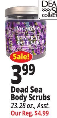 Ocean State Job Lot Dead sea body scrubs offer