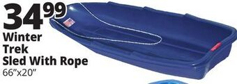 Ocean State Job Lot Winter trek sled with rope offer