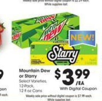 Kroger Mountain Dew or Starry offer