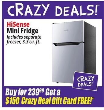Ocean State Job Lot Hisense mini fridge offer