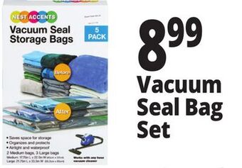 Ocean State Job Lot Vacuum seal bag set offer
