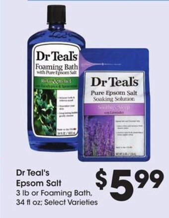 Kroger Dr Teal's Epsom Salt offer