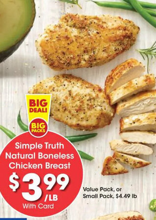 Kroger Simple Truth Natural Boneless Chicken Breast offer