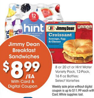 Kroger Jimmy Dean Breakfast Sandwiches offer