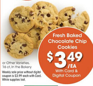 Kroger Fresh Baked Chocolate Chip Cookies offer