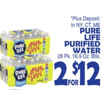Bravo Supermarkets Pure life purified water offer