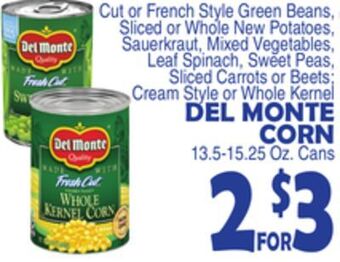 Bravo Supermarkets Del monte corn offer