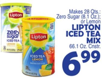 Bravo Supermarkets Lipton iced tea mix 66.1 oz. cnstr offer