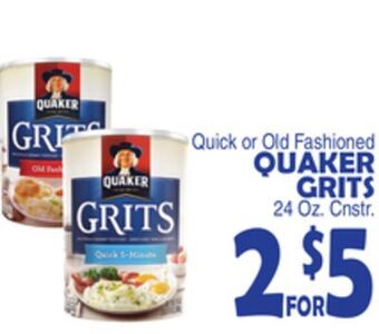 Bravo Supermarkets Quaker grits offer