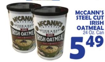 Bravo Supermarkets Mccann's steel cut irish oatmeal offer