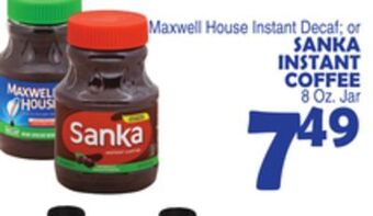 Bravo Supermarkets Sanka instant coffee offer