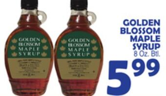 Bravo Supermarkets Golden blossom maple syrup offer