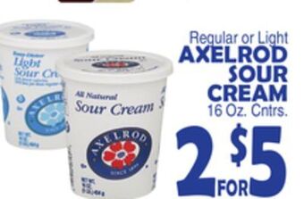 Bravo Supermarkets Axelrod sour cream offer