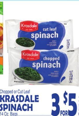 Bravo Supermarkets Krasdale spinach offer