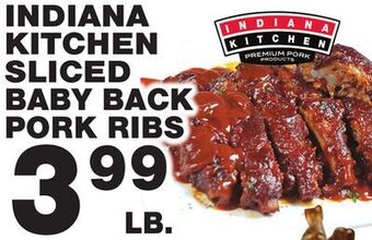 Bravo Supermarkets Indiana kitchen sliced baby back pork ribs offer