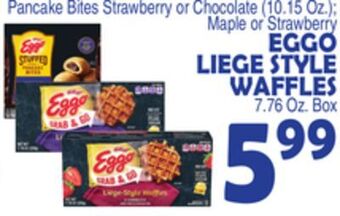 Bravo Supermarkets Eggo liege style waffles 7.76 oz. box offer