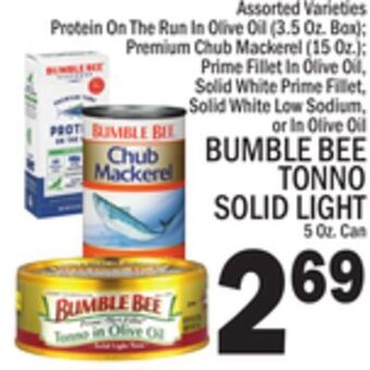 C Town Bumble bee tonno solid light, 5 oz. can offer