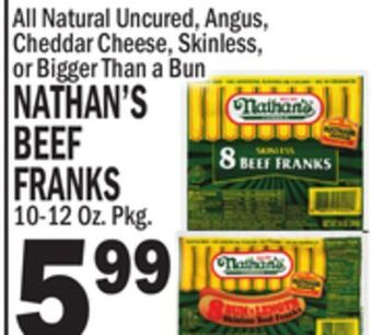 C Town Nathan's beef franks offer