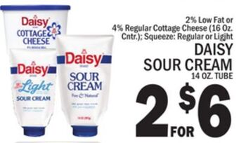 C Town Daisy sour cream, 14 oz. tube offer