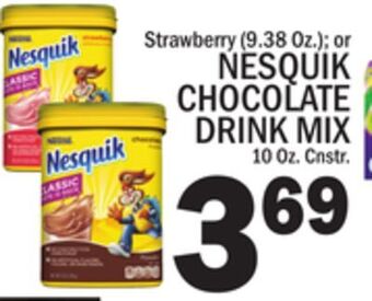 C Town Nesquik chocolate drink mix, 10 oz. cnstr offer