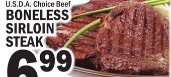 C Town Boneless sirloin steak offer