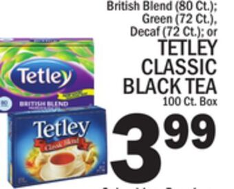 C Town Tetley classic black tea 100 ct. box offer