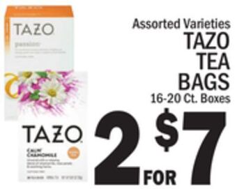 C Town Tazo tea bags offer