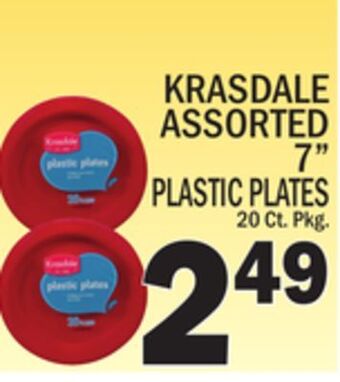C Town Krasdale assorted 7" plastic plates offer