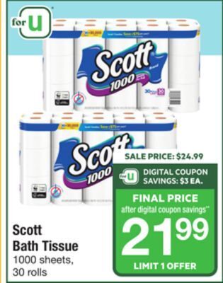 ACME Scott bath tissue offer