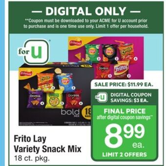 ACME Frito lay variety snack mix offer
