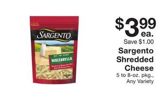 Fairway Store Market Sargento shredded cheese offer