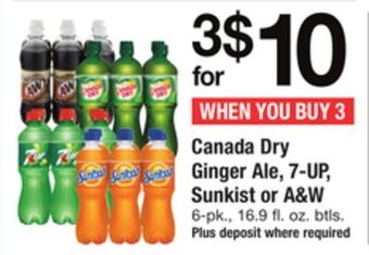 ACME Canada dry ginger ale, 7-up, sunkist or a & w offer