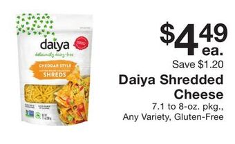 Fairway Store Market Daiya shredded cheese offer