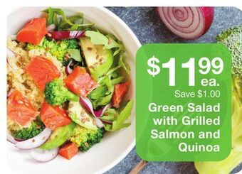Fairway Store Market Green salad with grilled salmon and quinoa offer
