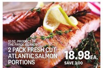 Kings Food Markets 2 pack fresh cut atlantic salmon portions offer
