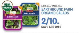 Kings Food Markets Earthbound farm organic salads offer