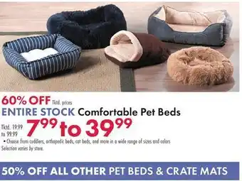 Boscov's Entire stock comfortable pet beds offer