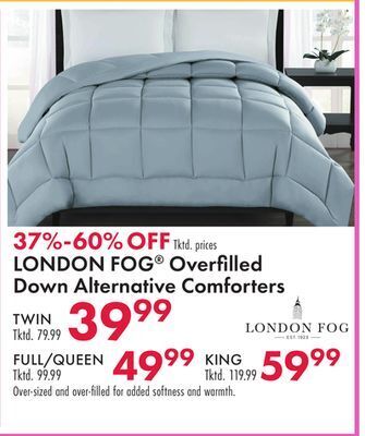 Boscov's London fog® overfilled down alternative comforters offer