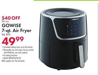 Boscov's Gowise 7-qt. air fryer offer