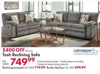 Boscov's Tosh reclining sofa offer