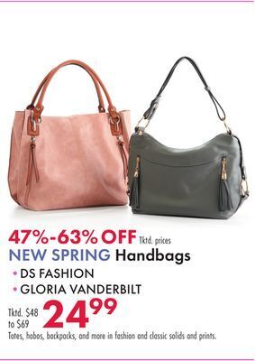 Boscov's New spring handbags offer