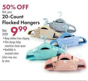 Boscov's 20-count flocked hangers offer